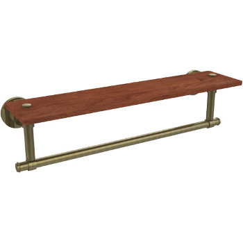 22'' Shelves with Antique Brass and Towel Bar Hardware