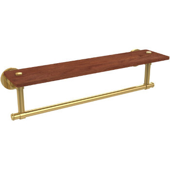 22'' Shelves with Polished Brass and Towel Bar Hardware