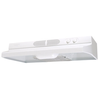Air King 30'' Range Hood In White with 2 Speed Blower, Remote Location Rocker Switch and LED Lighting