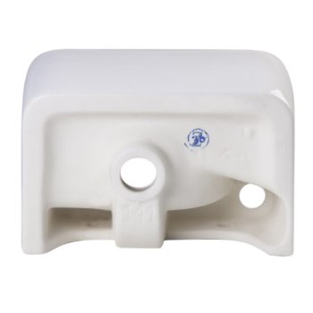 ALFI brand AB101 Small Wall Mounted Ceramic Bathroom Sink Basin White 