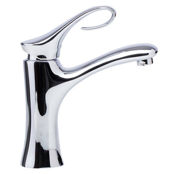 Alfi brand Single Lever Bathroom Faucet, Height: 7-5/8'' H, Spout Height: 4-3/4'' H, Spout Reach: 5'' D, Polished Chrome, Product Right Side View