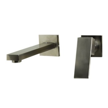 Brushed Nickel Single Lever Wall Mounted Faucet