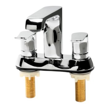 ALFI brand Two-Handle 4" Centerset Bathroom Faucet in Polished Chrome, Faucet Height: 5-1/8" H, Spout Reach: 4-3/4" D, Spout Height: 4-1/8" H
