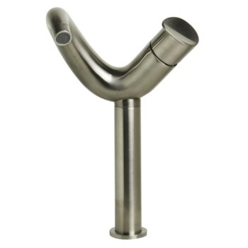 Tall Wave Brushed Nickel Single Lever Faucet