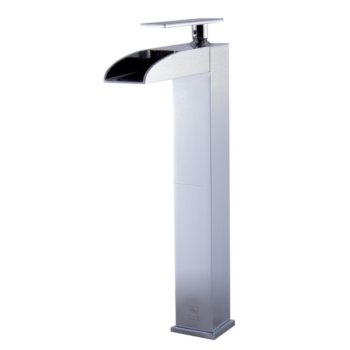 Alfi brand Polished Chrome Single Hole Tall Waterfall Bathroom Faucet