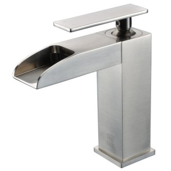 Alfi brand Brushed Nickel Single Hole Waterfall Bathroom Faucet