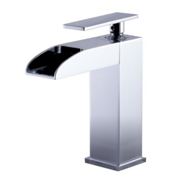 Alfi brand Polished Chrome Single Hole Waterfall Bathroom Faucet