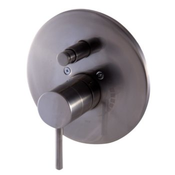 Alfi brand Brushed Nickel Pressure Balanced Round Shower Mixer with Diverter, 7-7/8" Diameter x 3" H