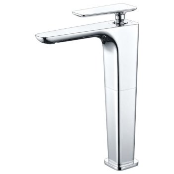 Alfi brand Polished Chrome Tall Single Hole Modern Bathroom Faucet