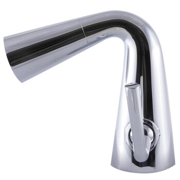 Alfi brand Single Hole Cone Waterfall Bathroom Faucet, Height: 5-5/8'' H, Spout Height: 4-17/32'' H, Spout Reach: 4-11/16'' D, Polished Chrome, Product Right Side View