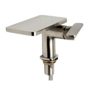 ALFI brand Single-Lever Bathroom Faucet in Brushed Nickel, Faucet Height: 4-7/8" H, Spout Reach: 5" D, Spout Height: 5-1/4" H