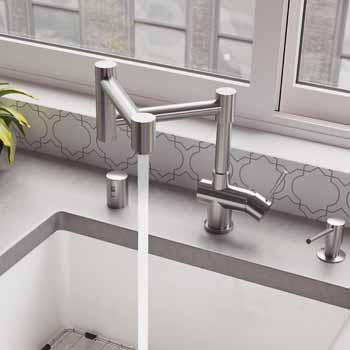 Lifestyle View - Brushed S/Steel Retractable Faucet