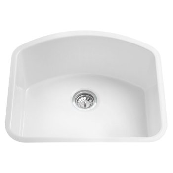 17 Or 24 Wide Fireclay Undermount D Shaped Kitchen Sink