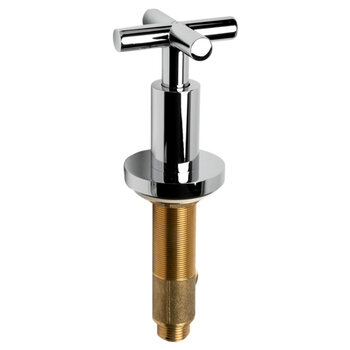 ALFI brand Deck Mounted Tub Filler with Hand Held Showerhead, Faucet Height: 13-5/8'' H, Spout Reach: 9-1/8'' D, Spout Height: 10'' H, Polished Chrome, Knob View