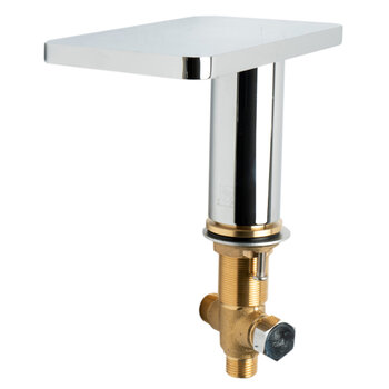 Alfi brand Deck Mounted Tub Filler with Hand Held Showerhead, Polished Chrome Angle View