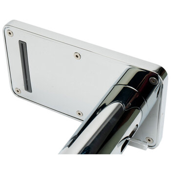Alfi brand Deck Mounted Tub Filler with Hand Held Showerhead, Polished Chrome Close Up View