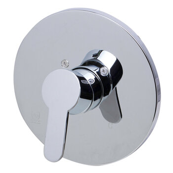 Alfi brand Polished Chrome Shower Valve Mixer with Rounded Lever Handle, 7-1/8" Diameter x 3" H