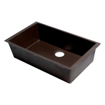 ALFI brand 30" Undermount Single Bowl Granite Composite Kitchen Sink in Chocolate, 29-7/8" W x 17-1/8" D x 8-1/4" H