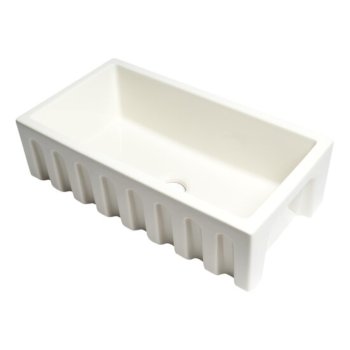 Biscuit Fluted / Smooth Fireclay Farm Sink