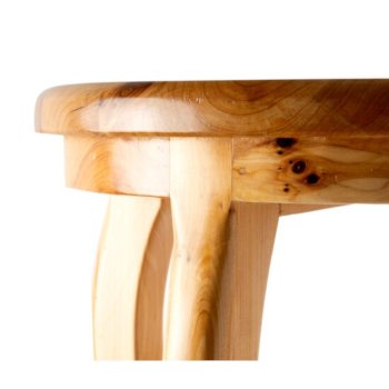 Natural Wood Seating Close Up View