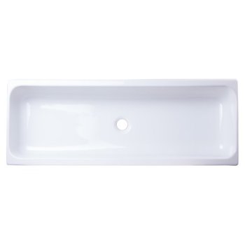 48" White Trough Sink View - 1