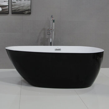 ALFI brand Oval Acrylic Free Standing Soaking Bathtub