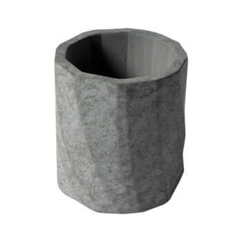 ALFI brand ABCO1019 4 Piece Solid Concrete Gray Matte Bathroom Accessory Set, 5" W x 3-1/4" D x 3/4" H
