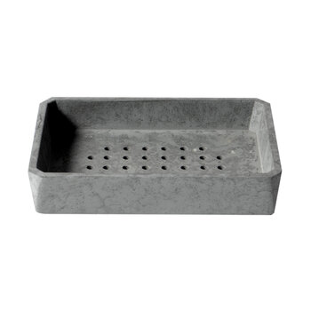 ALFI brand ABCO1023 7 Piece Solid Concrete Gray Matte Bathroom Accessory Set, 11-3/4" W x 7-3/4" D x 3/4" H