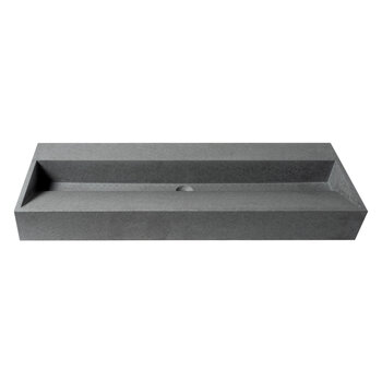 ALFI brand ABCO48TR 48'' Solid Concrete Gray Matte Trough Sink for the Bathroom, 48" W x 18" D x 5-1/8" H