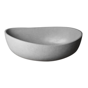 ALFI brand 63" Solid Concrete Gray Matte Oval Bathtub: 105 Gallons, 63" W x 38-1/2" D x 22-3/4" H