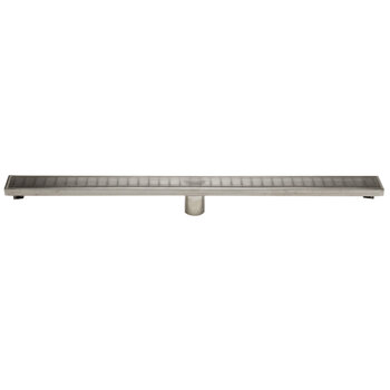 ALFI brand 36'' Modern Linear Shower Drain with Groove Lines in Stainless Steel