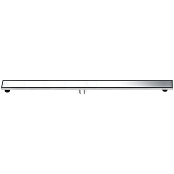 ALFI brand Polished Stainless Steel Linear Shower Drain with Solid Cover, 47'' Polished S/ Steel Product Overhead View