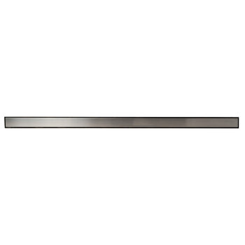 ALFI brand Brushed Stainless Steel Linear Shower Drain with Solid Cover, 59'' Brushed S/ Steel Drain Overhead View