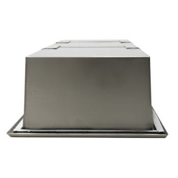 8" x 36" Brushed Stainless Steel Back View