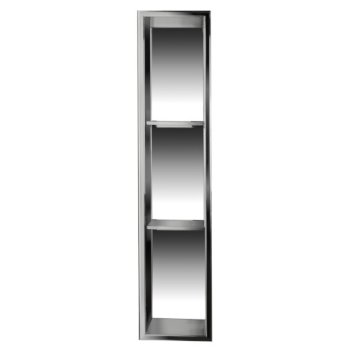 8" x 36" Polished Stainless Steel Front Empty View