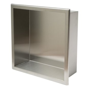 12"x12" Brushed Stainless Steel Angle View