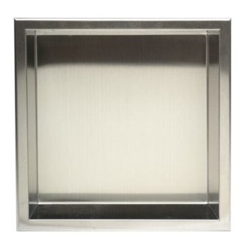 12"x12" Brushed Stainless Steel Front Empty View