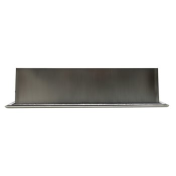 16" x 16" Brushed Stainless Steel Overhead Back View