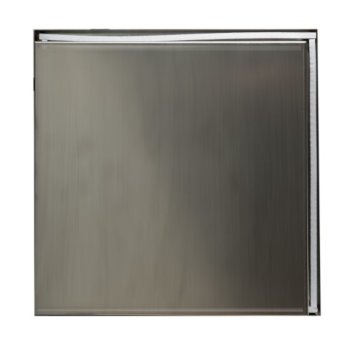 16" x 16" Brushed Stainless Steel Back View