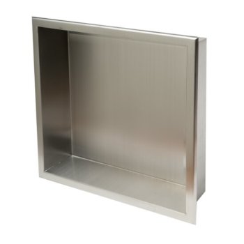 16" x 16" Brushed Stainless Steel Angle View