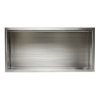 24" x 12" Brushed Stainless Steel Front View