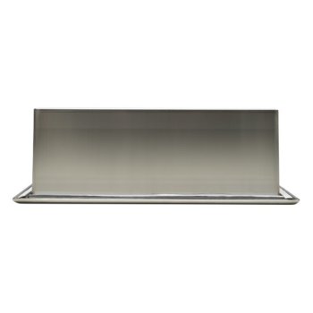 24" x 12" Brushed Stainless Steel Back View