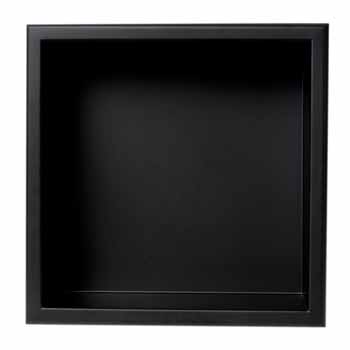 12'' - Black Single Shelf - Front - Empty