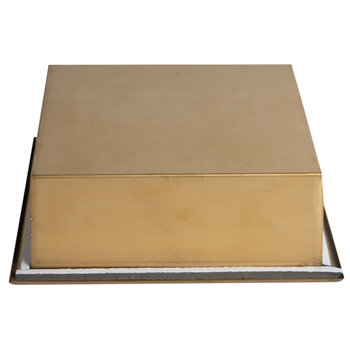 ALFI brand ABNP1212-BG 12'' x 12'' Square Single Shelf Shower Niche, 12'' W x 12'' D x 4'' H, 12'' x 12'' Brushed Gold Single Shelf, Back View
