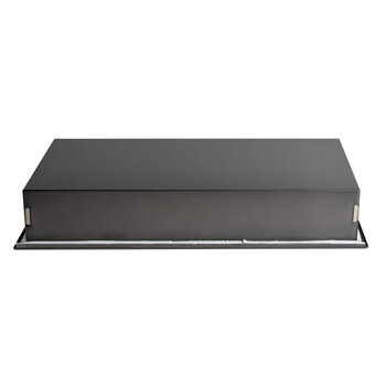 ALFI brand 24'' x 12'' PVD Stainless Steel Horizontal Single Shelf Shower Niche, Brushed Black Product Bottom View