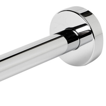 ALFI brand 20'' Round Wall Shower Arm, 19-3/4'' W x 2-3/4'' D x 7/8'' H, Polished Chrome, Arm to Wall Close Up View