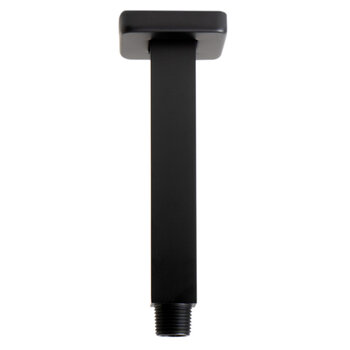 ALFI brand Square Ceiling Shower Arm, Black Matte Product View