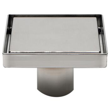 5" x 5" Polished Stainless Steel Bottom View