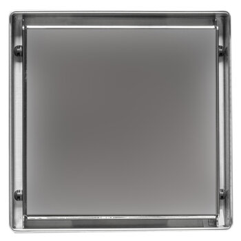 Polished Stainless Steel 5" x 5" Square Shower Drain w/ Solid Cover