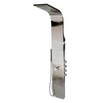 ALFI brand Shower Panel with 2 Body Sprays in Brushed Stainless Steel, 7-7/8" W x 17-3/4" D x 63" H